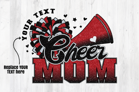 Cheer Mom Maroon Black Sublimation Design Review