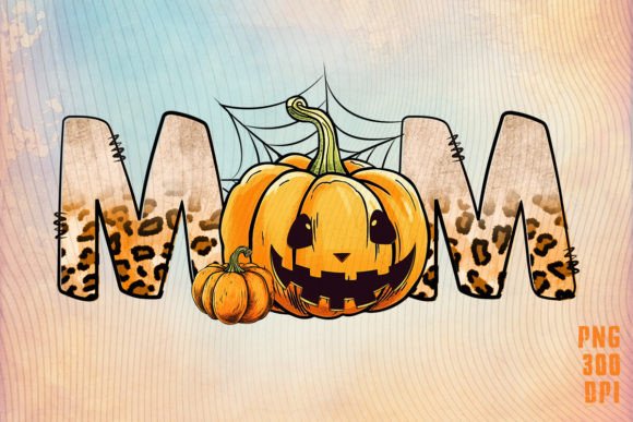 Pumpkin Leopard Halloween Mom T-Shirt Design Review